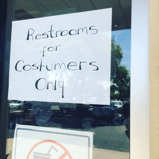 Must Wear Costume If You Want To Use This Bathroom