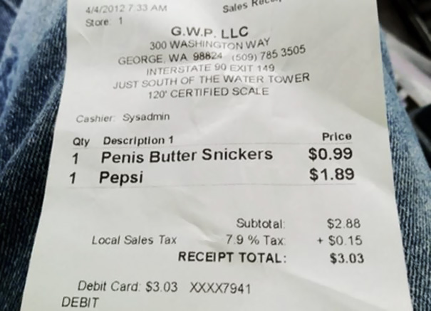 Receipt Typo... Hopefully