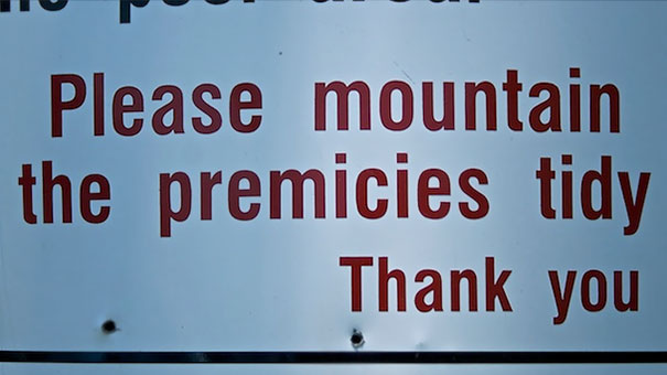 Mountinous Spelling Mistake