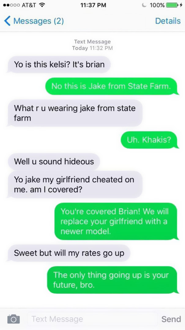 Wrong Number Text