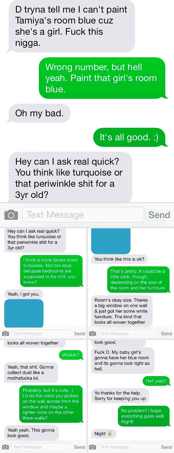 Wrong Number Text