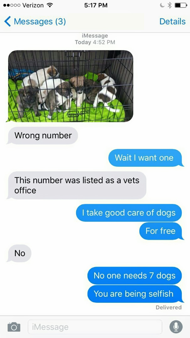 Wrong Number Text