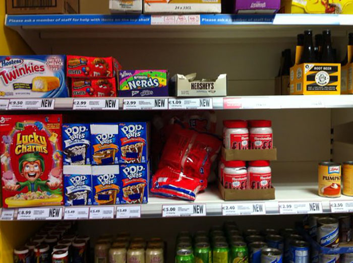 Our Grocery Store In Dublin Now Has A "usa" Section