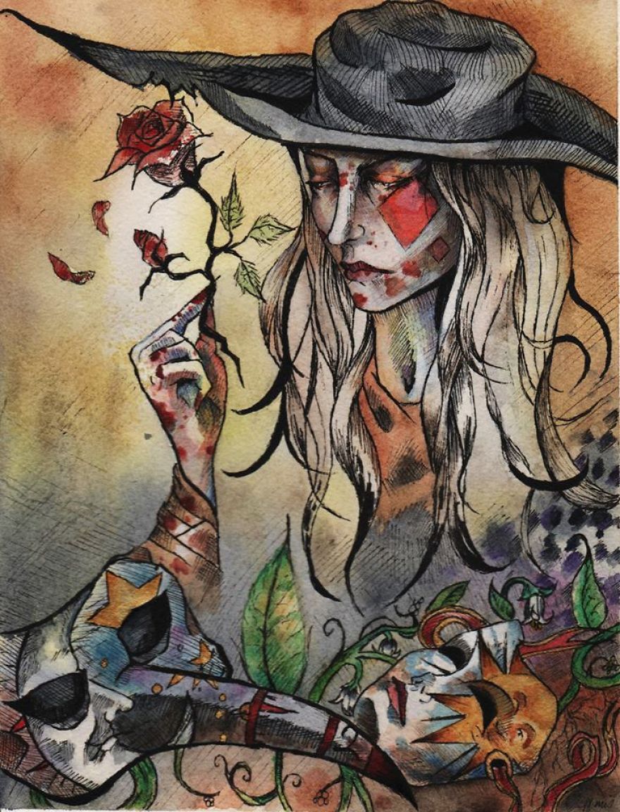 I Am A Transgender Artist Who Paints In Watercolor And Ink