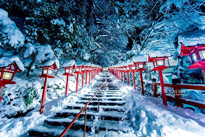 Heavy Snowfall In Kyoto