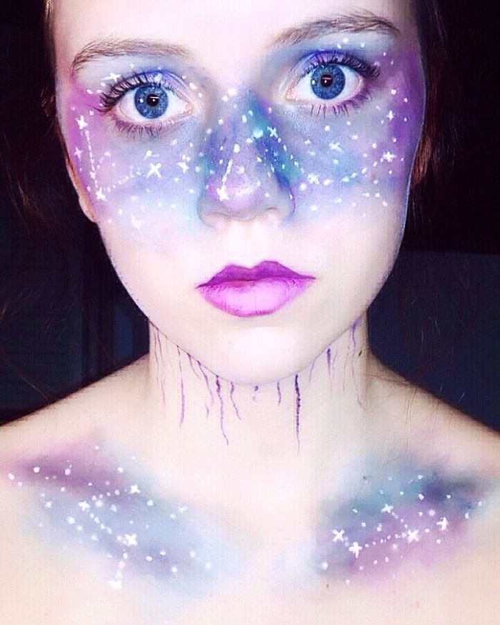 Detailed Face Art By A 15-Year-Old From Netherlands