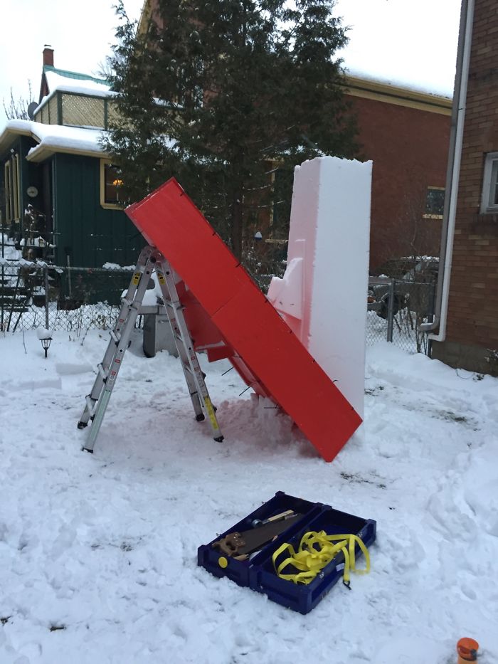 How To Make A Giant 8' Snow Sculpture