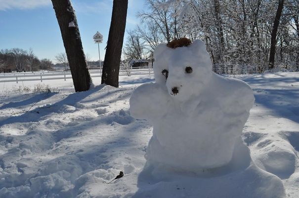 Woke Up To This Outside My Window When I Was Home To Visit. Dad Denied All Knowledge M