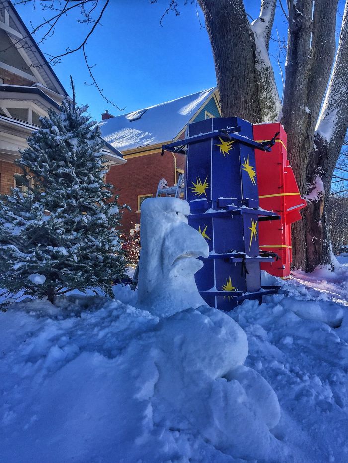 How I Created Timothy, A 7' Snow Sculpture.