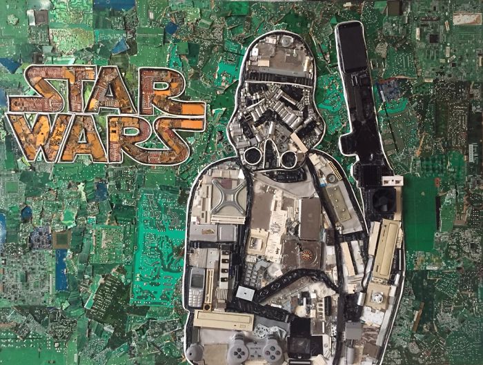 Star Wars Art That I Created Using Broken Down Electronics