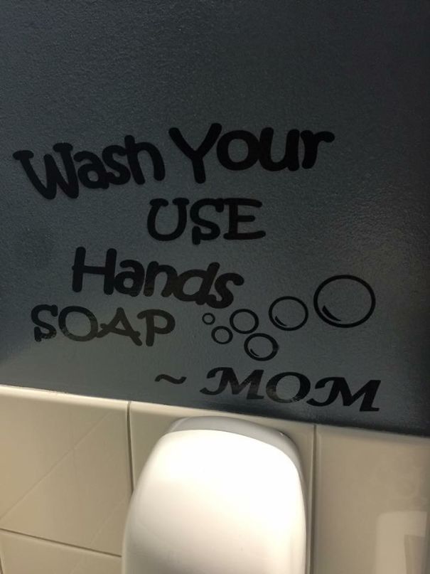 In A School Bathroom...