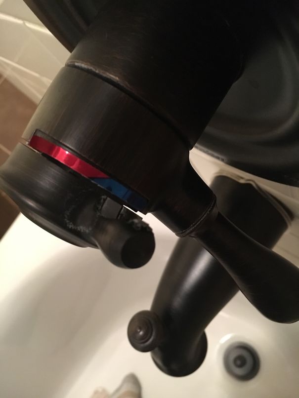 You Can't Tell From The Pic, But The Cold Water Side Is Red And The Hot Water Side Is Blue :/