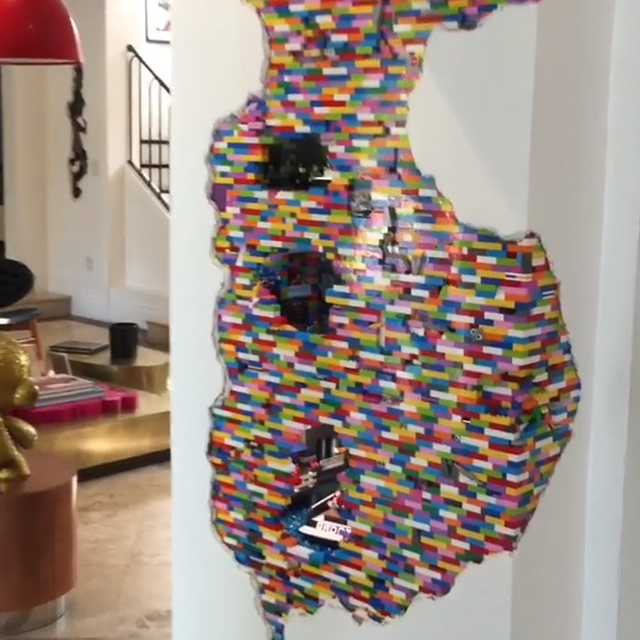 Incredible Lego Wall Installation