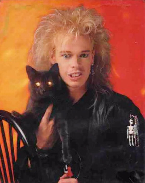 Men Posing With Cats