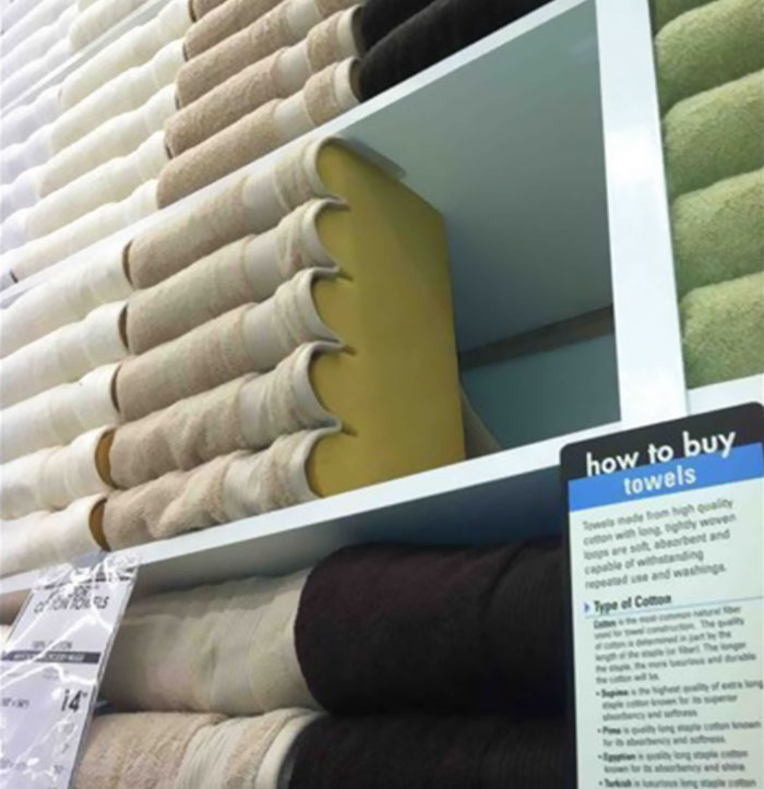 There's Nothing Behind Those Towels In The Store
