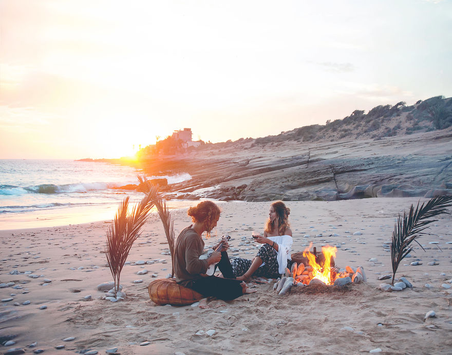 Taghazout, Morocco. Back To The Time When We Spend Most Of Our Evening Accomponied By Campfire