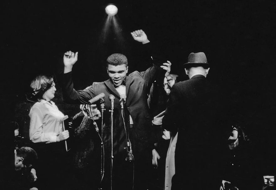 Muhammad Ali Is Pictured Attending A Social Event At Bitter End Cafe In Greenwich Village, New York