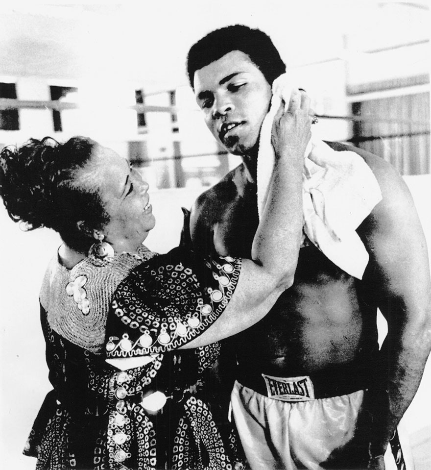 Ali And His Mother, Odessa, In October 1974 In Zaire, Where He Was Training For His Match With Foreman