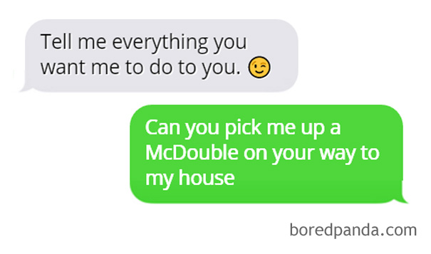 person asking to pick up a McDouble 