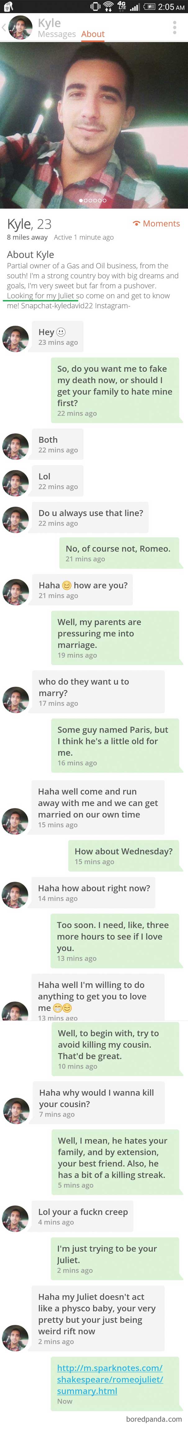 woman pretending to be Juliet 