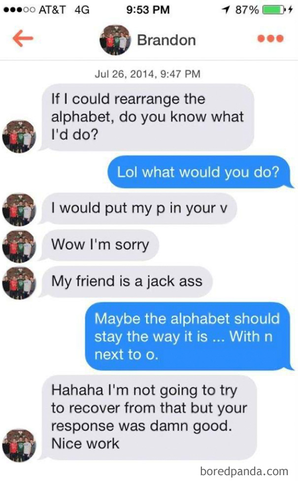 woman rejecting a man via text message 