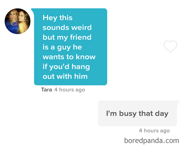 woman is asking if person she is texting can hang out with her guy friend 