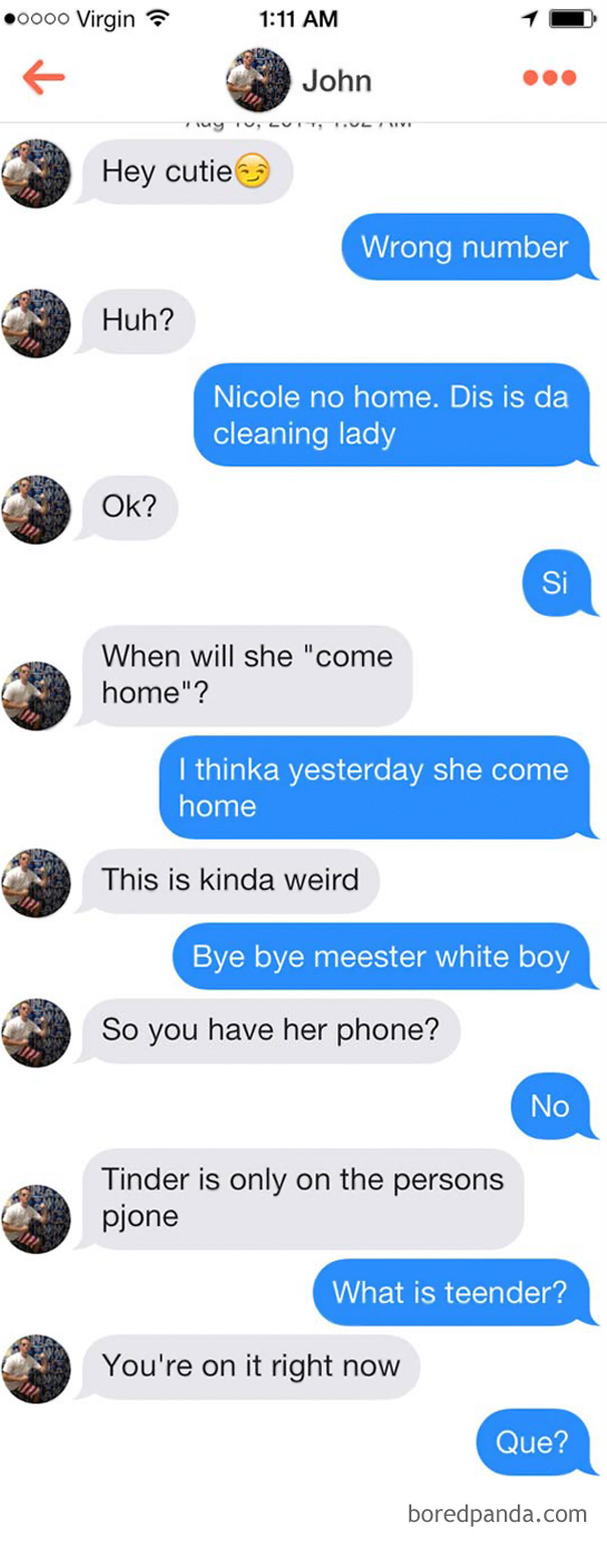 woman pretending to be cleaning lady 