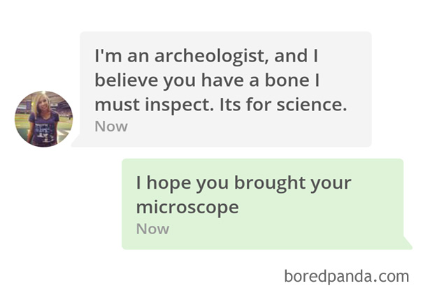 woman flirting with a man via text message 