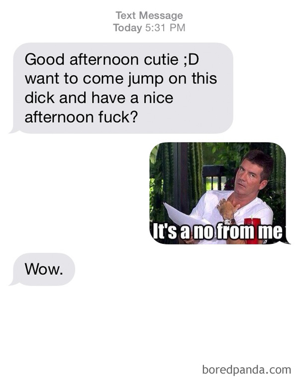 woman rejecting a man with simon cowell meme 