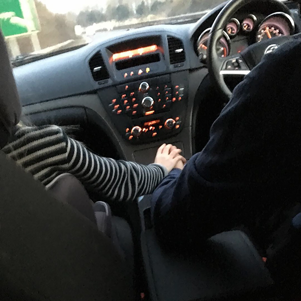 My Daughter Helping Me Drive My Car