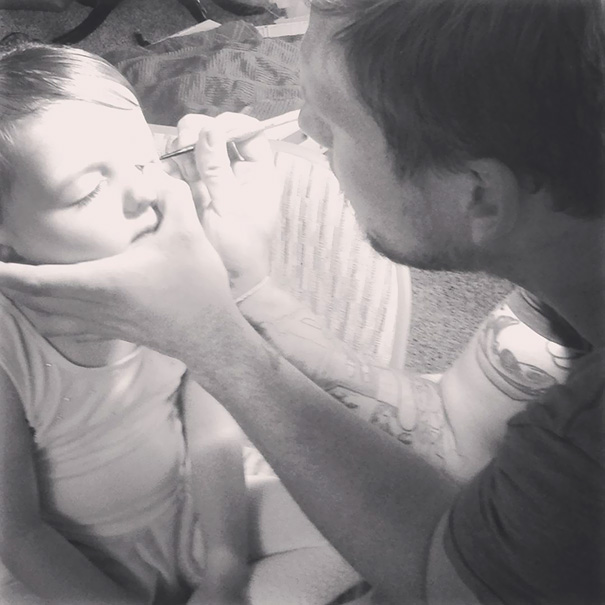 Learning How To Apply Make-Up To Someone Who Can't Stop Moving!