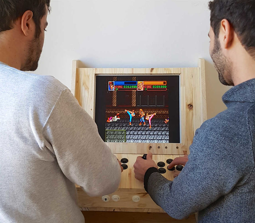 We Built A Wooden Arcade Machine For Our Living Room