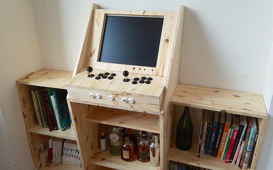 We Built A Wooden Arcade Machine For Our Living Room