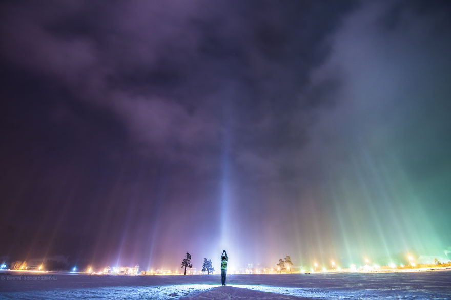 I Shot Extremely Rare Atmospheric Phenomenon Called Light Pillars