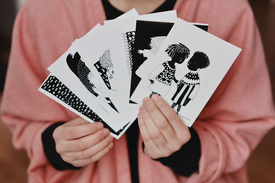 Printed Postcards By Artist, Illustrator Yaska Art