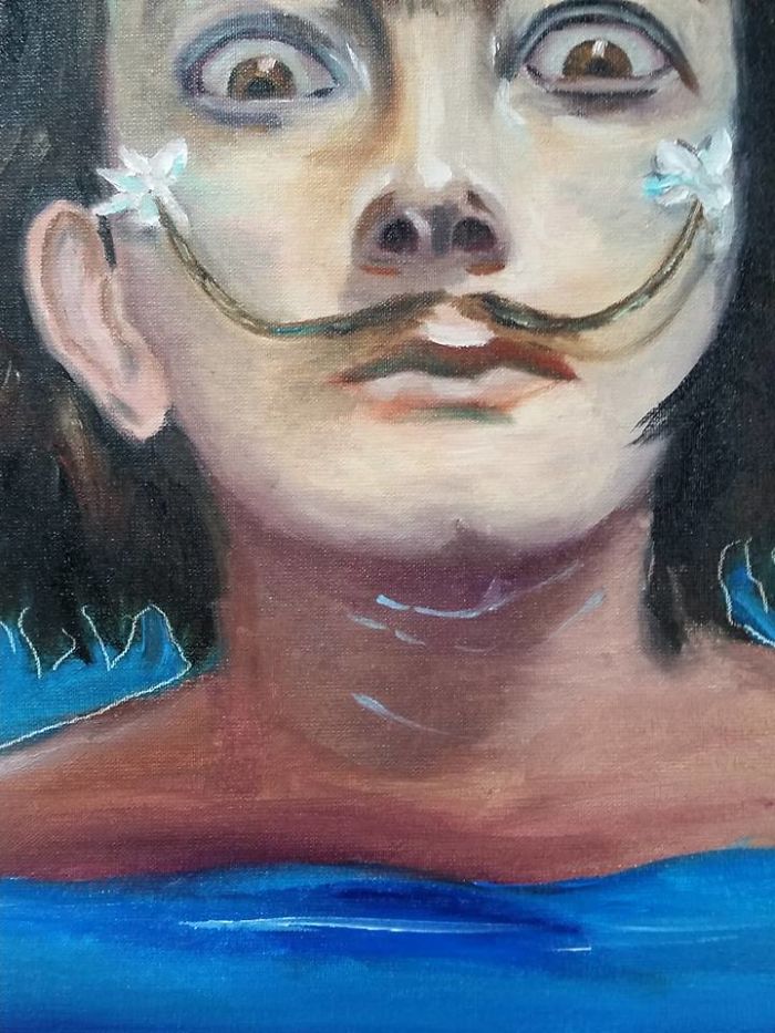 I Merged Salvador Dali And Frida Kahlo In My Painting