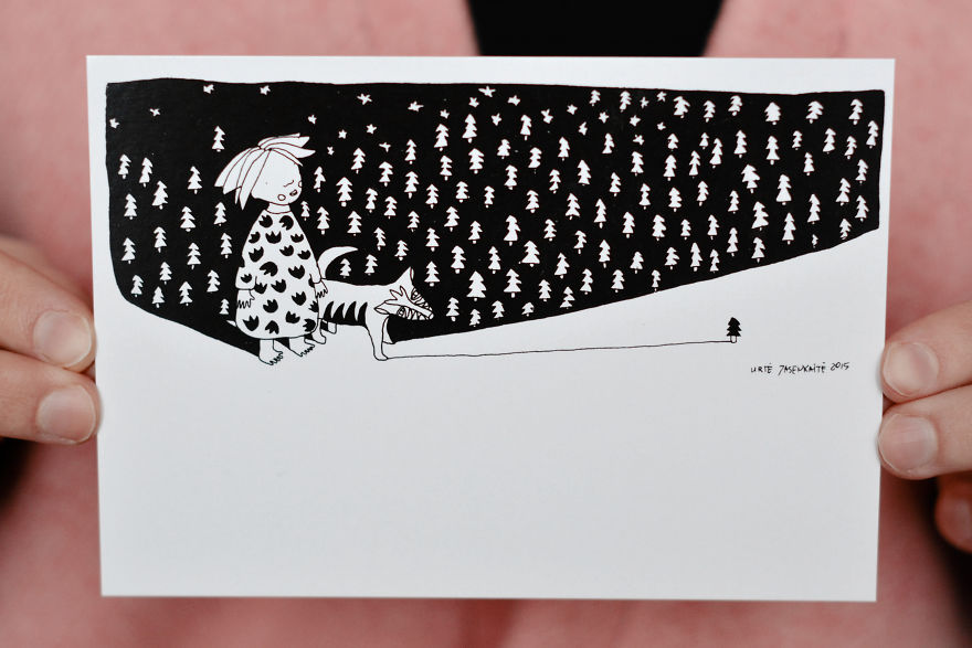 Printed Postcards By Artist, Illustrator Yaska Art