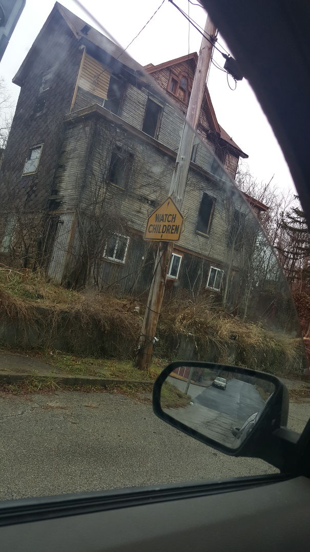 Is Someone Seeing Children That I Don't See?? On A Street With Houses That Look Exactly This! I Think I'll Turn Around