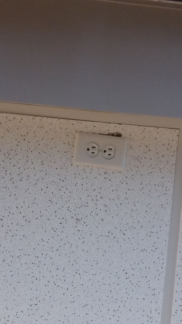 Not Straight And On The Ceiling! How Does That Happen