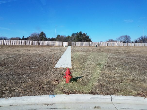 Strategically Placed Fire Hydrant.