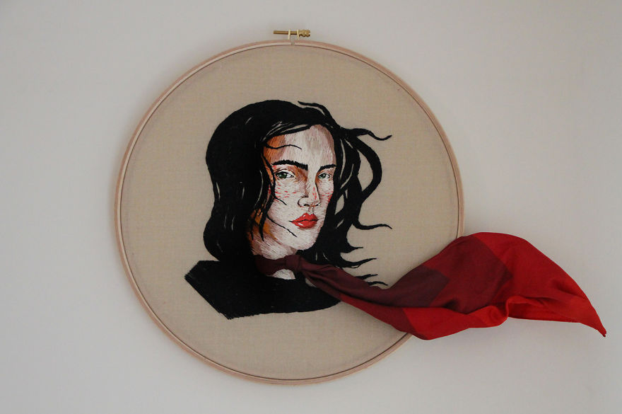 I "Illustrate" People Using Needle And Thread