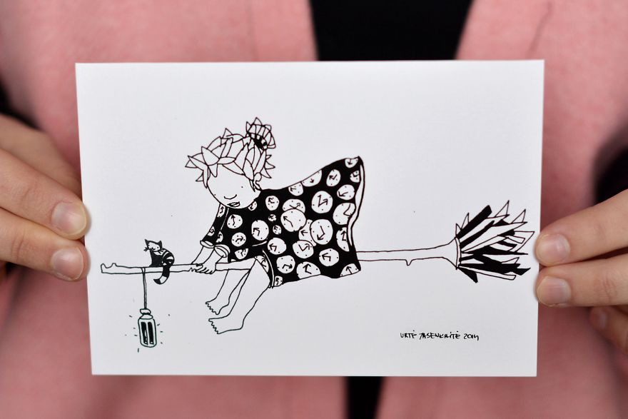 Printed Postcards By Artist, Illustrator Yaska Art