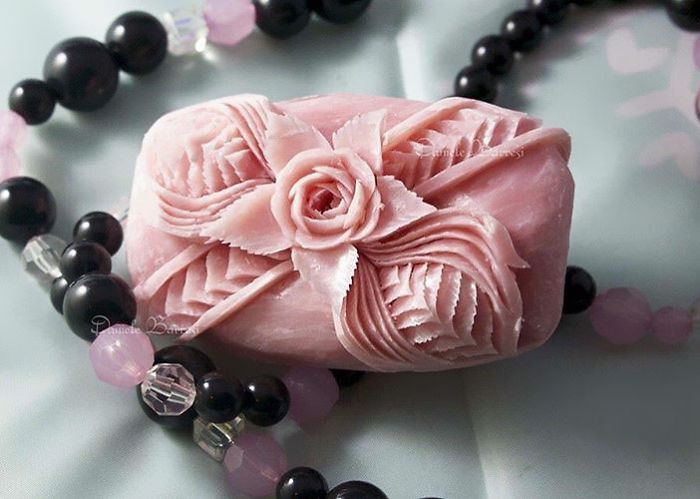 28 Soap Hand Carved By The Carving Artist Daniele Barresi. World Champion Of Carving Fruit And Vegetable And World Judge In Taiwan