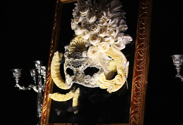 28 Soap Hand Carved By The Carving Artist Daniele Barresi. World Champion Of Carving Fruit And Vegetable And World Judge In Taiwan