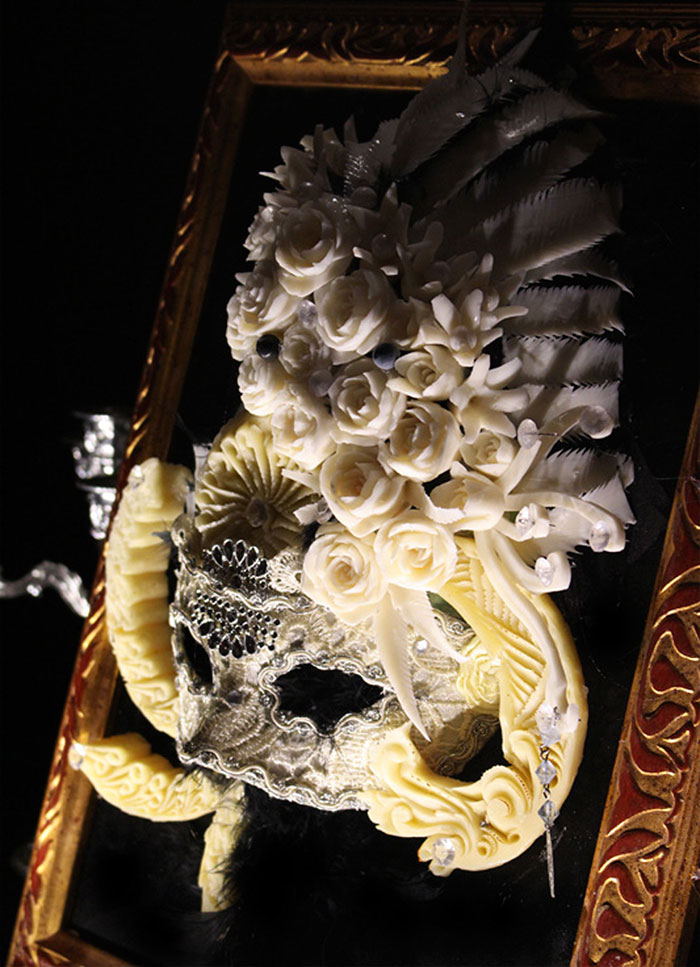 28 Soap Hand Carved By The Carving Artist Daniele Barresi. World Champion Of Carving Fruit And Vegetable And World Judge In Taiwan