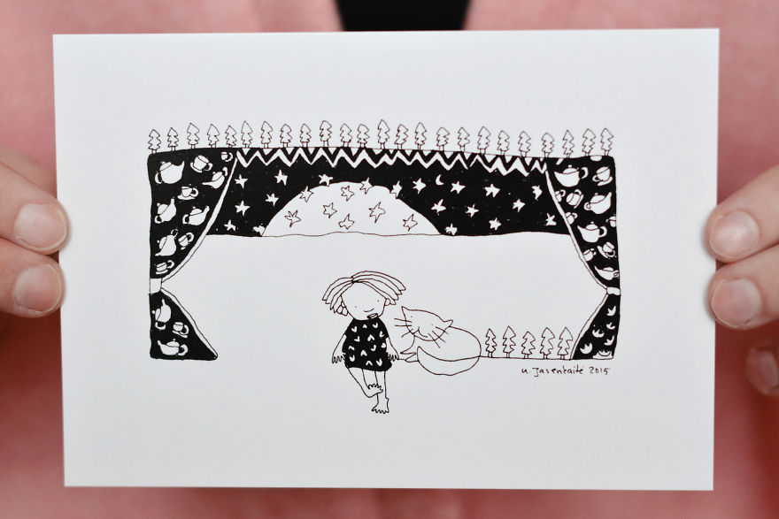Printed Postcards By Artist, Illustrator Yaska Art