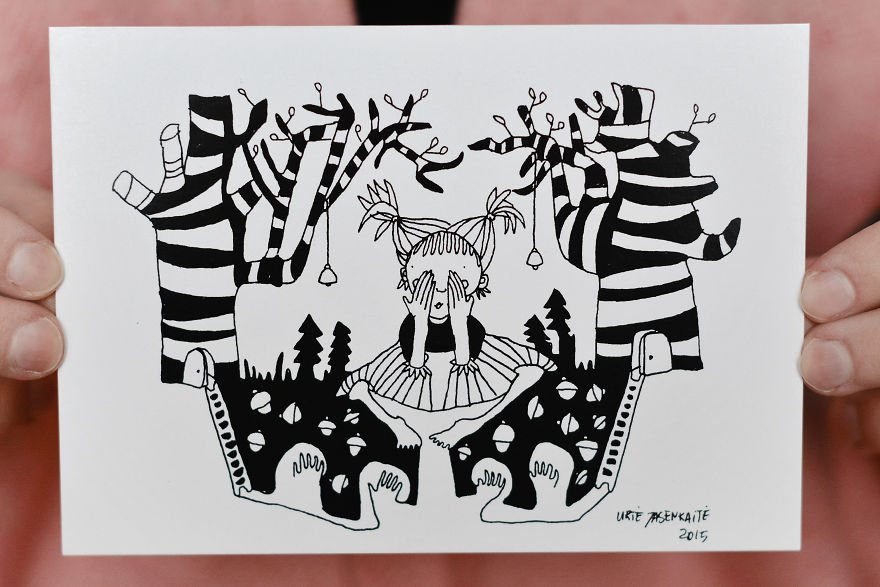 Printed Postcards By Artist, Illustrator Yaska Art