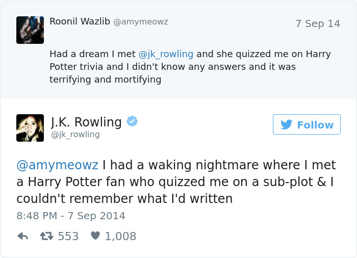 J. K. Twitter Comebacks