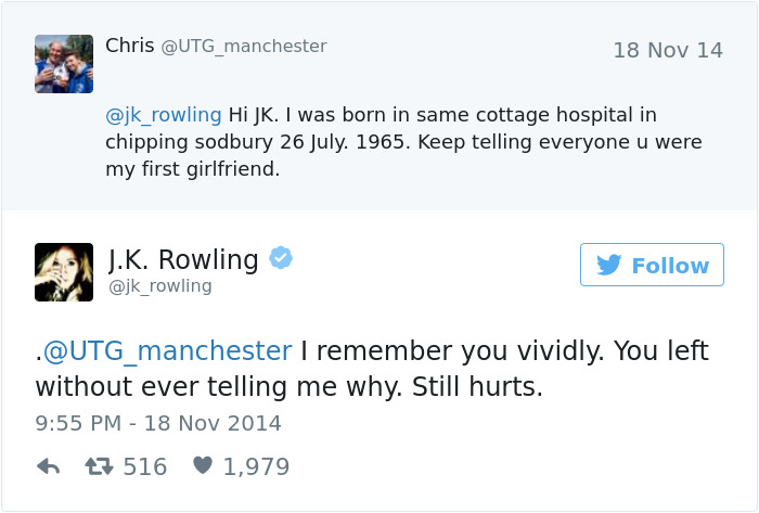 J. K. Twitter Comebacks