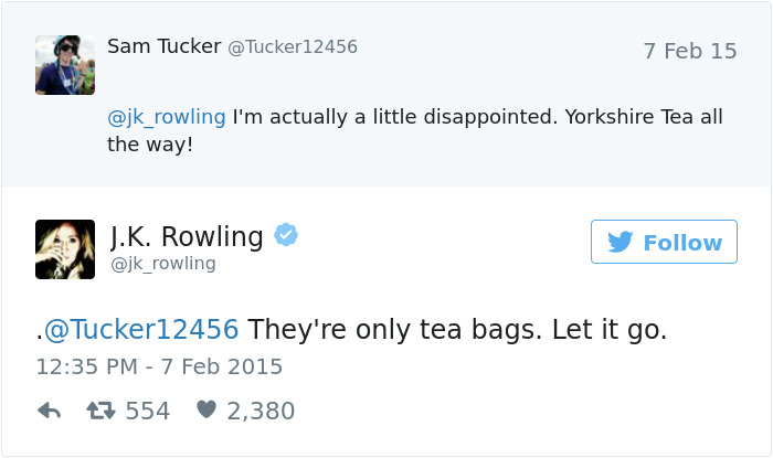 J. K. Twitter Comebacks